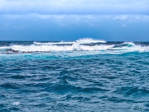 Rough water at Duiker Island, South Africa